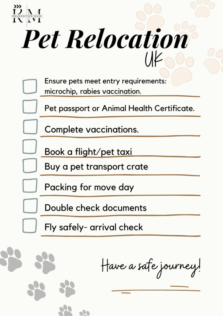 Pet Relocation Checklist